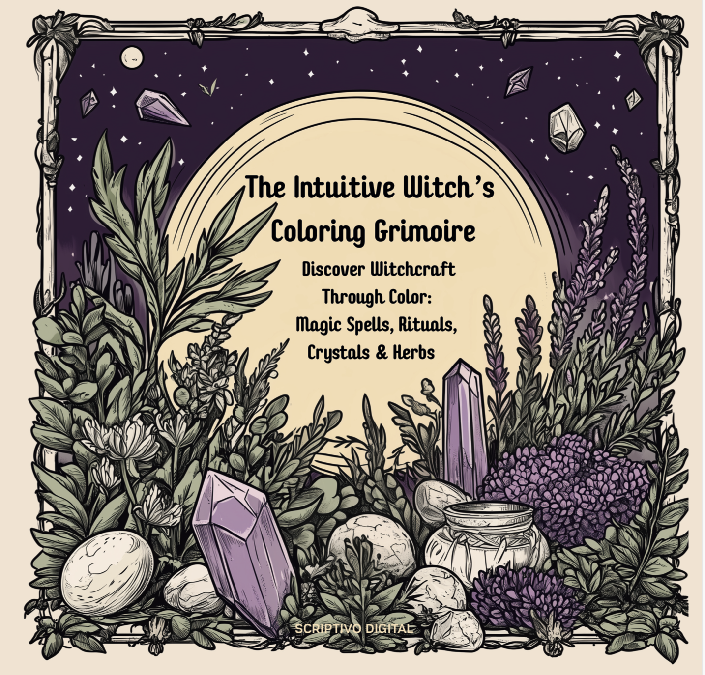 The Intuitive Witch's Coloring Grimoire - Copertă